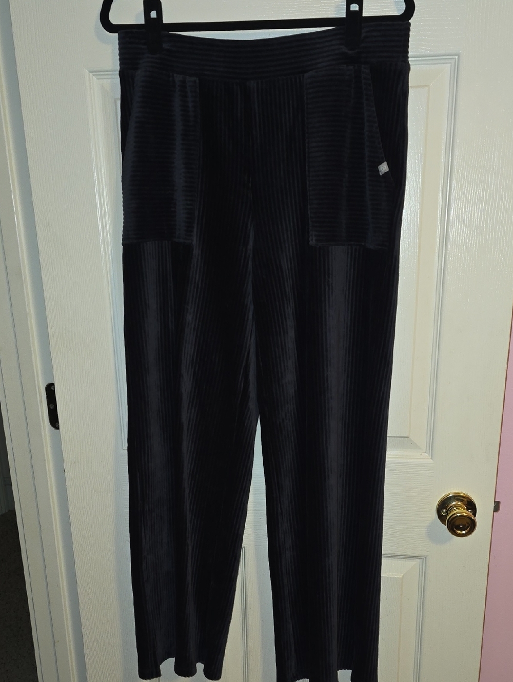 Talbots Travel Black Wide-Leg Corduroy‎ Pants